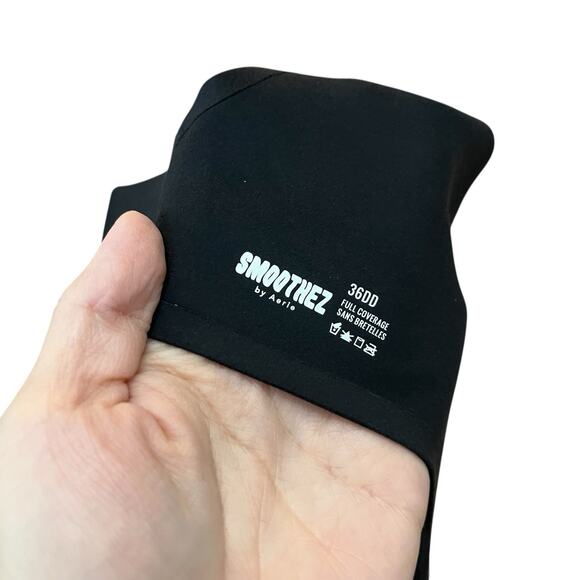 Aerie Smoothez Full Coverage Tshirt Bra 36DD Black Underwired Back Closure - Picture 7 of 9